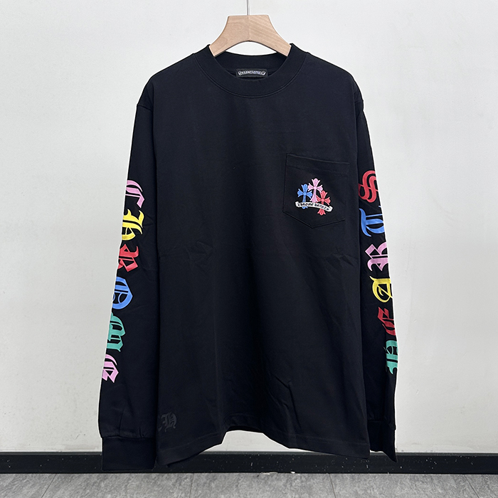 クロムハーツ メンズ ラウンドネック長袖Tシャツ -  Round- chc8409x