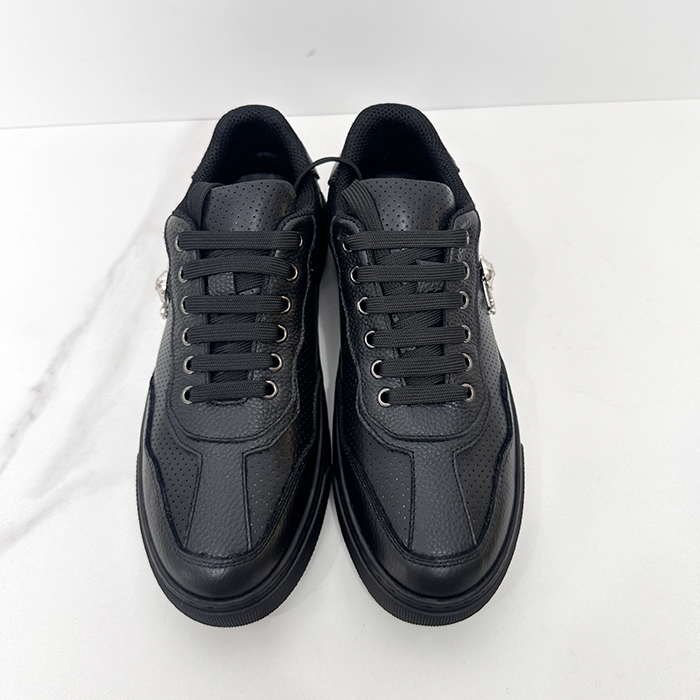 Philipp plein  - フィリッププレインメンズレザースニーカー PPS0208,ブラック