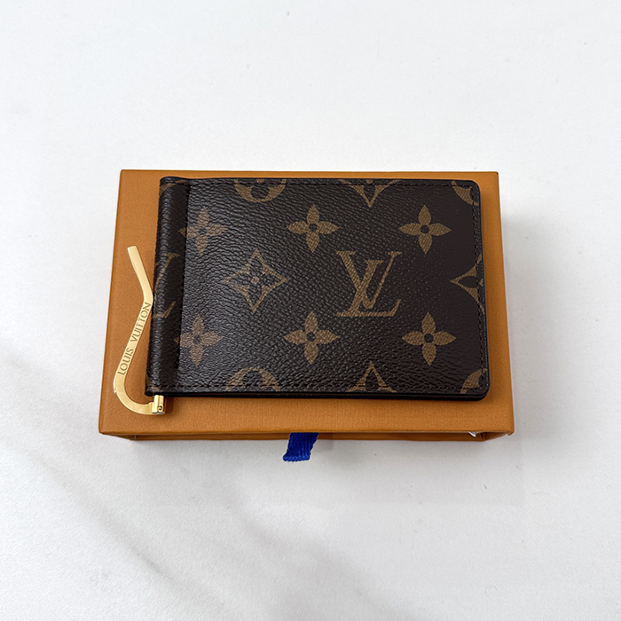  Money Clip ,M66543 - ルイヴィトンユニセックス モノグラム マネークリップ LOUW0212(12CM).ブラウン