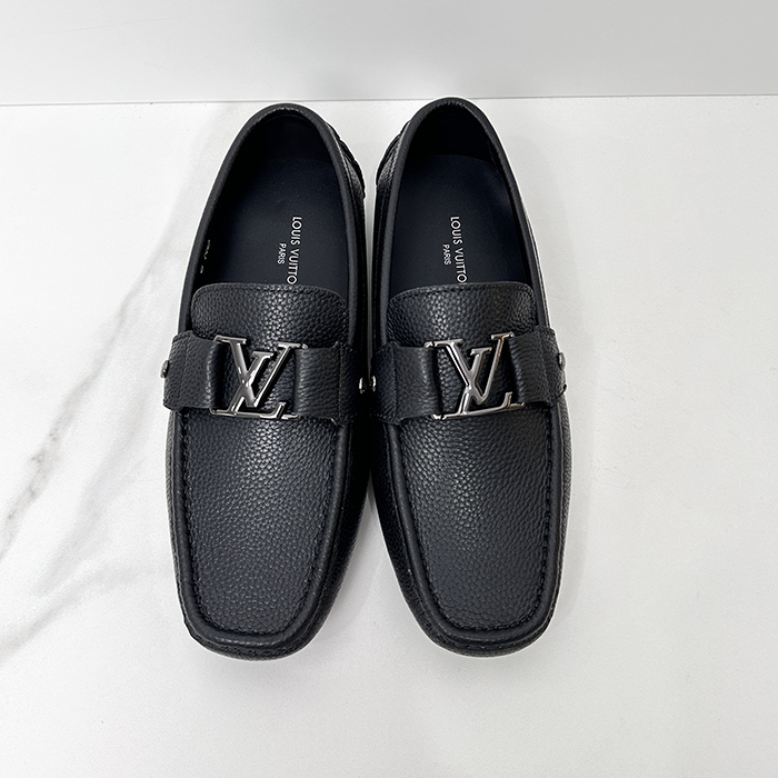 - ルイヴィトンメンズ レザーローファー LOUS0888,ブラック