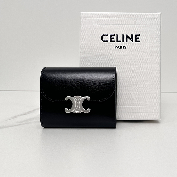 セリーヌ レディース ブラック 二つ折り財布 -  s - cew185x