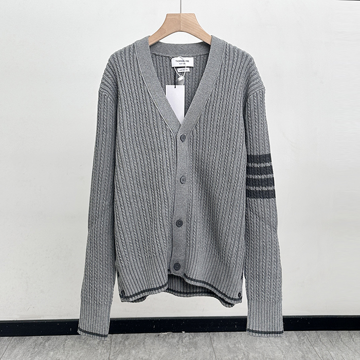 トムブラウン メンズ Vネック カーディガン -   - thc8264x