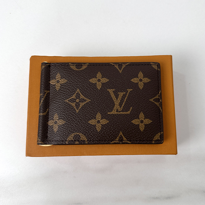  Money Clip ,M66543 - ルイヴィトンユニセックス モノグラム マネークリップ LOUW0212(12CM).ブラウン