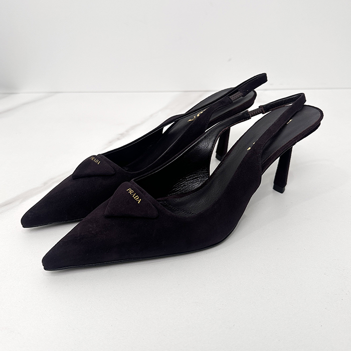 プラダ レディース スエード スリングバック パンプス -  Suede Slingback  - prs8207x