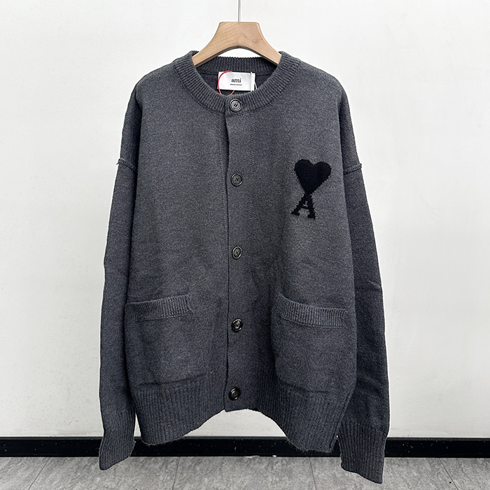アーミーユニセックス ラウンドネックカーディガン - Ami - amc8506x