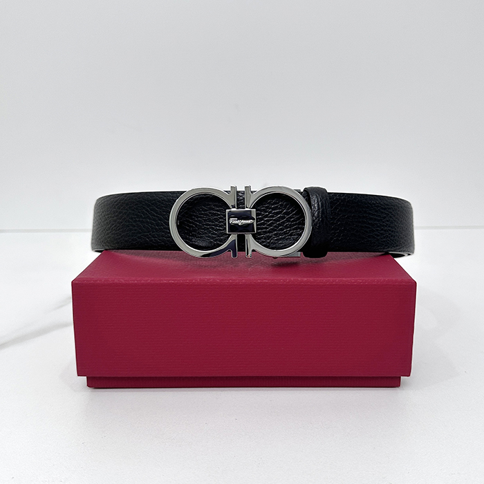 フェラガモ メンズ LOGOレザーベルト -  Leathe - FERBT0068