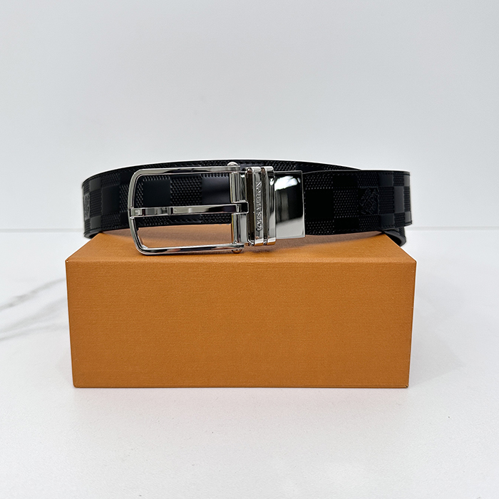   Belt,3.5cm,LOUBT0210 - ルイヴィトンメンズレザーベルト,3.5cm,ブラック