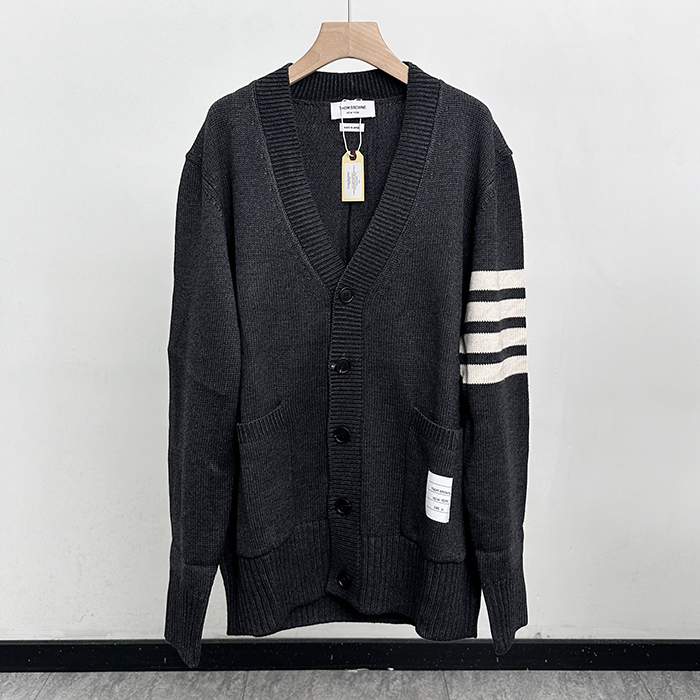 トムブラウン メンズ Vネック カーディガン -   - thc3074x