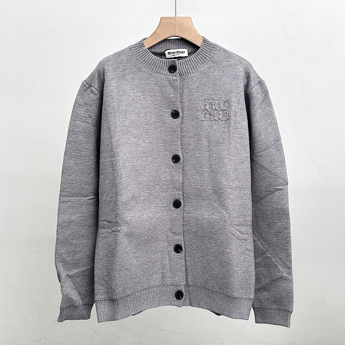 ミュウミュウ ユニセックス オーバーサイズ Vネック カーディガン -   - mic2780x