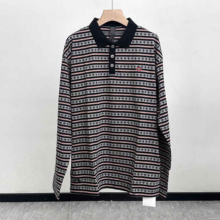 クロムハーツ メンズ ポロ 長袖Tシャツ -  Polo- chc8003x