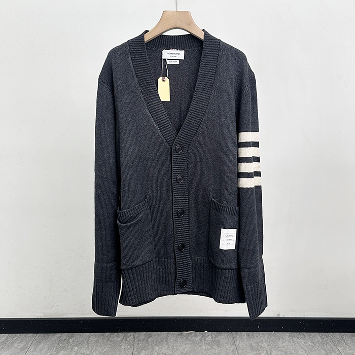 トムブラウン メンズ Vネック カーディガン -   - thc3074x