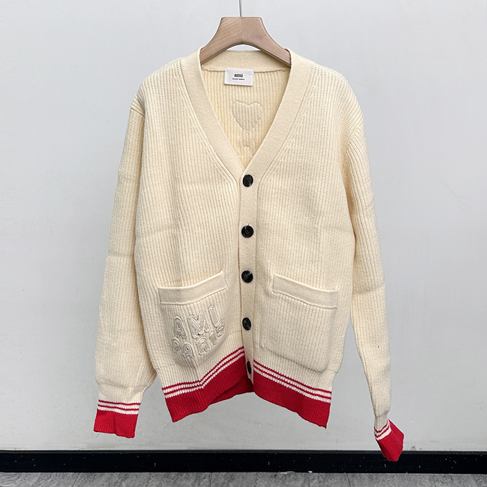 アーミーユニセックス Vネック カーディガン - Ami  - amc7798x