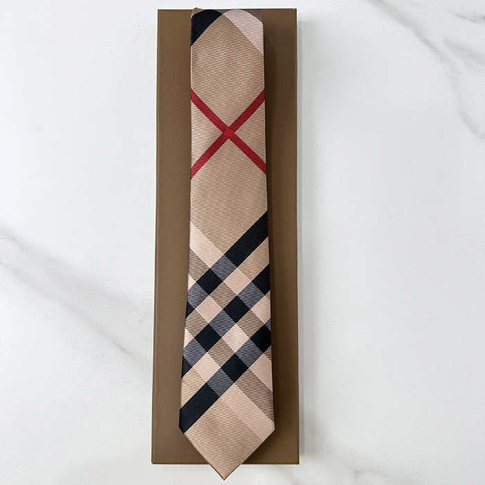 BURBERRY MENS NECKTIE BROWN - バーバリー メンズ ネクタイ ブラウン BU0005
