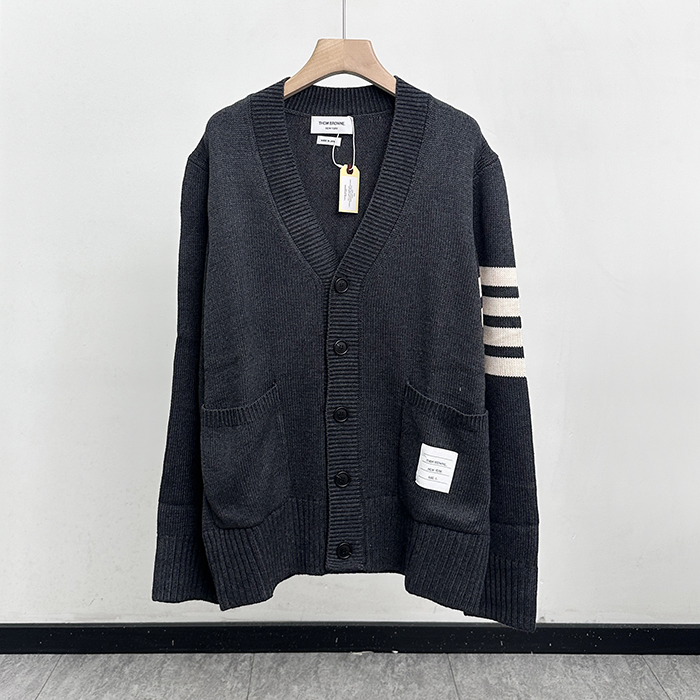 トムブラウン メンズ Vネック カーディガン -   - thc3074x
