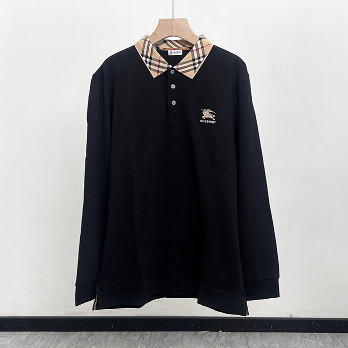バーバリー メンズ ポロ ブラック スウェット -  - buc282x