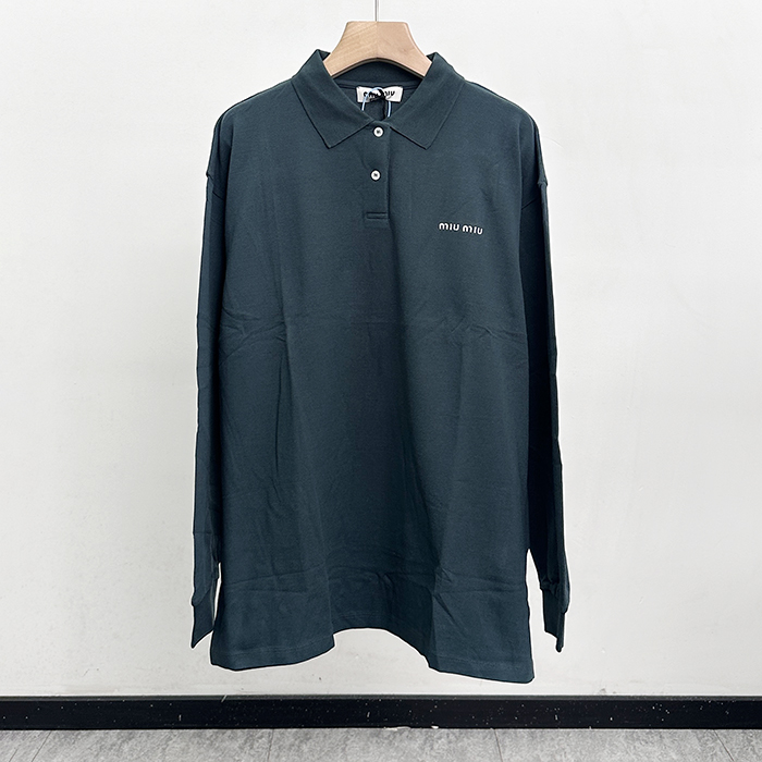 ミュウミュウ メンズ ポロ 長袖Tシャツ -  Polo- mic8932x