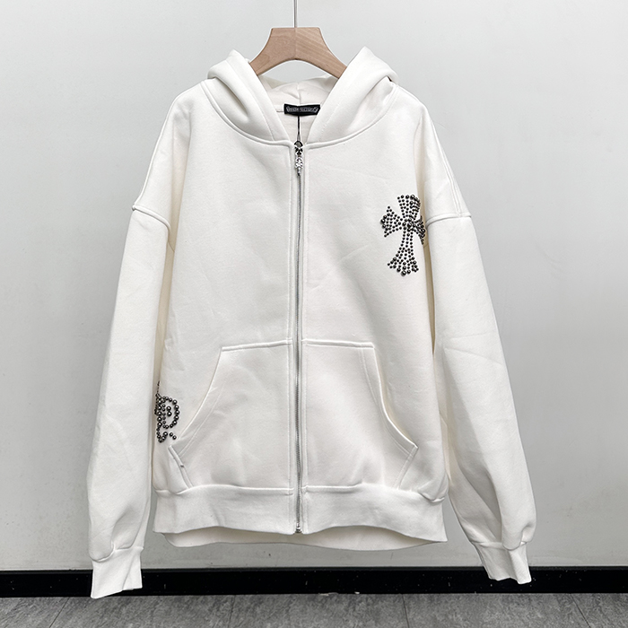 クロムハーツ メンズ ラウンドネックフードジップアップ -   - chc0259x