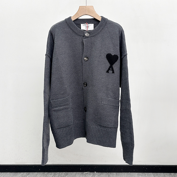 アーミーユニセックス ラウンドネックカーディガン - Ami - amc8506x