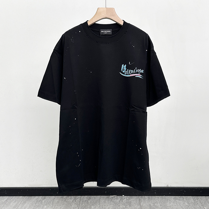 バレンシアガ メンズ ラウンドネック半袖Tシャツ -  Round- bac7159x