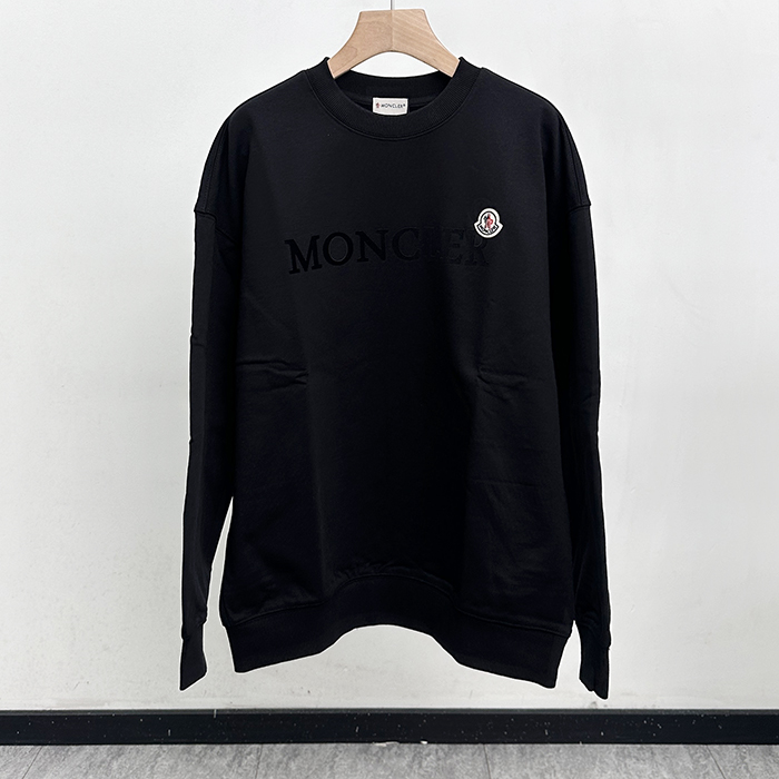 2025 Logo - モンクレールメンズ LOGO カジュアル コットン 長袖Tシャツ Moc01430x.ブラック