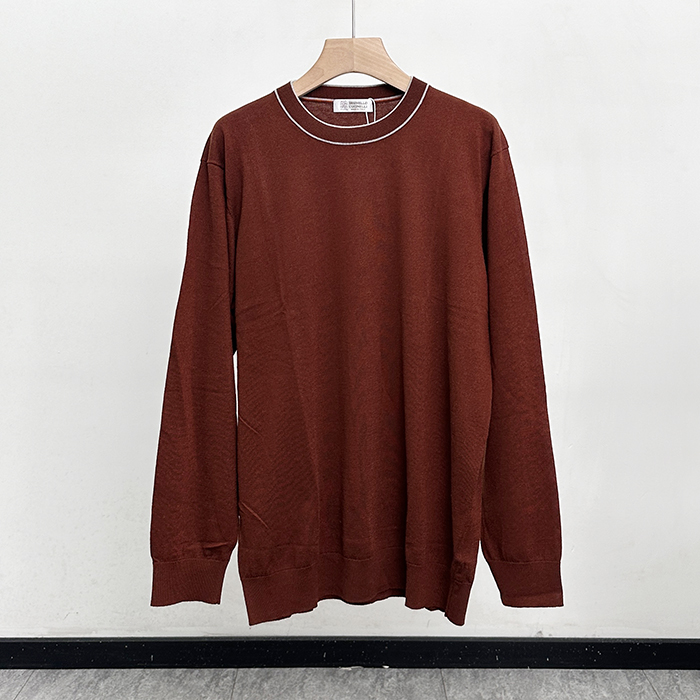 ブルネロクチネリ メンズ ラウンドネックニット -  Cucinelli Knitwear - brc8764x
