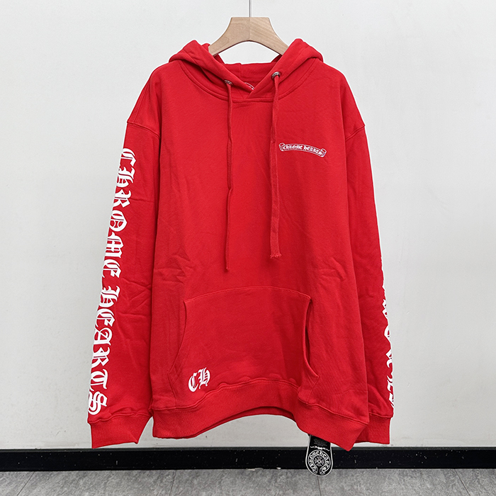 クロムハーツ メンズ レッド フーディ -  Red  - chc2155x