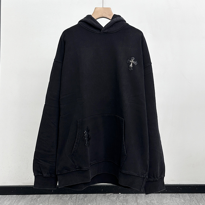 クロムハーツ メンズ ブラック フーディ -   - chc409x