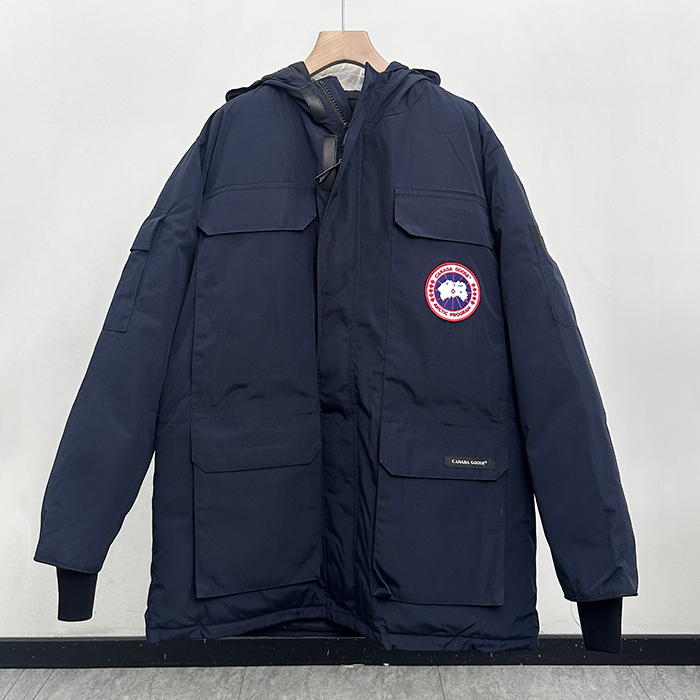 08Expedition   - カナダグースメンズ LOGO オーバーサイズ ダウンパディング Can0092x.Size(xs - 2xl).ネイビー