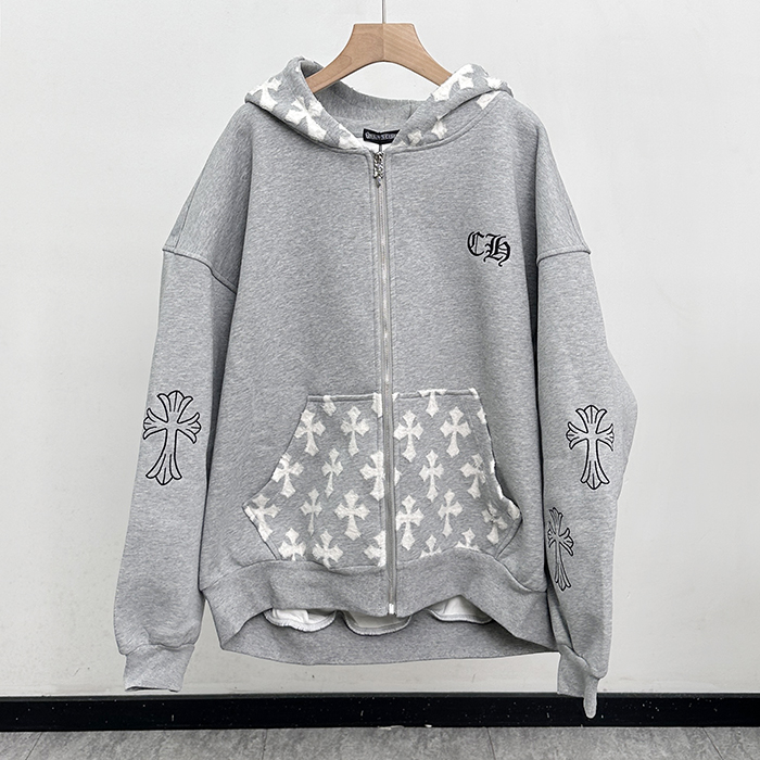 クロムハーツ メンズ ラウンドネックフードジップアップ -   - chc0291x