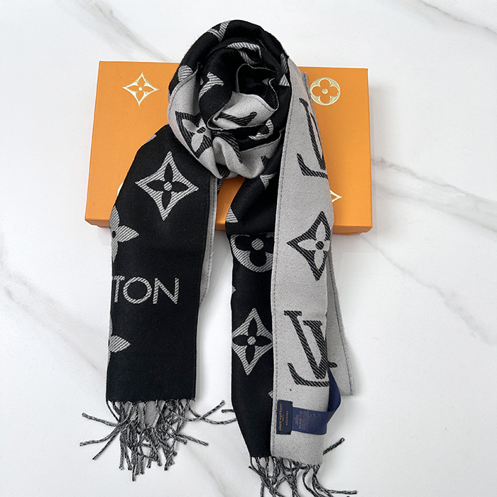  ルイヴィトン ツートン LOGOマニア マフラー - dd167x