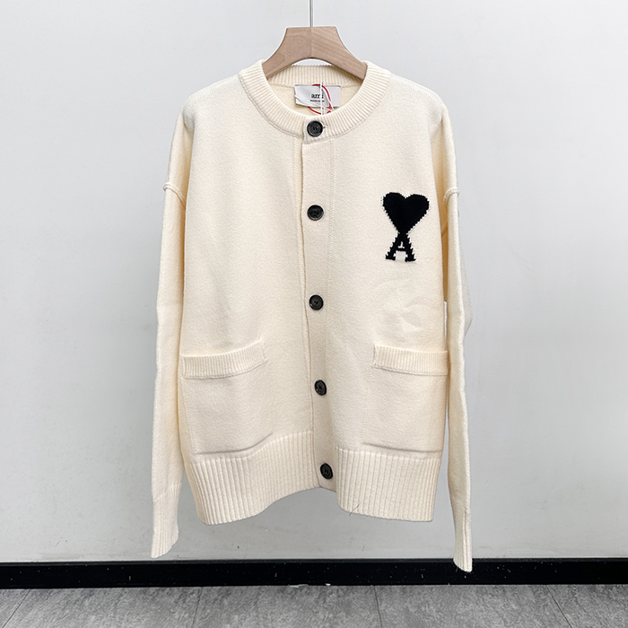 アーミーユニセックス ラウンドネックカーディガン - Ami - amc8507x