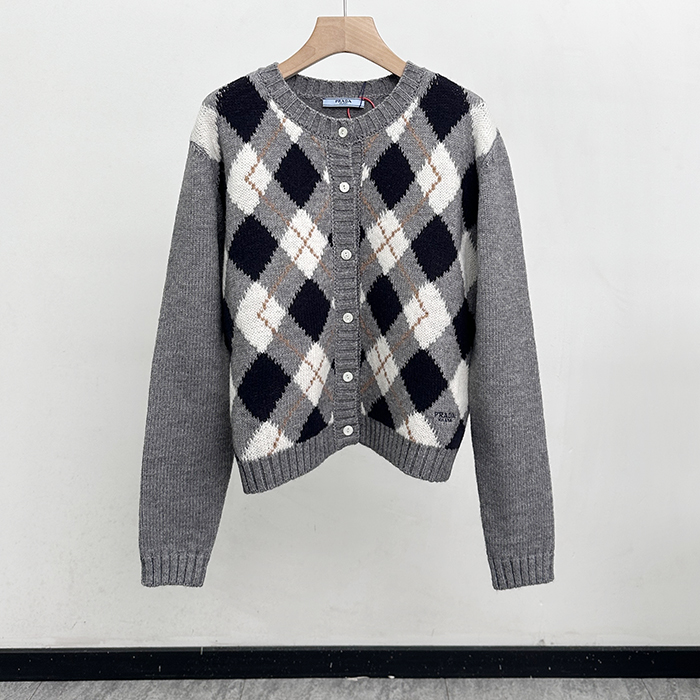 プラダ レディース ラウンドネックカーディガン -   - prc8508x