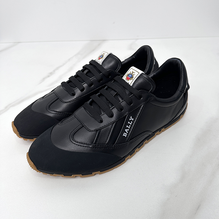 Bally  ,BALS0175 - バリー メンズレザースニーカーホワイト,ブラック