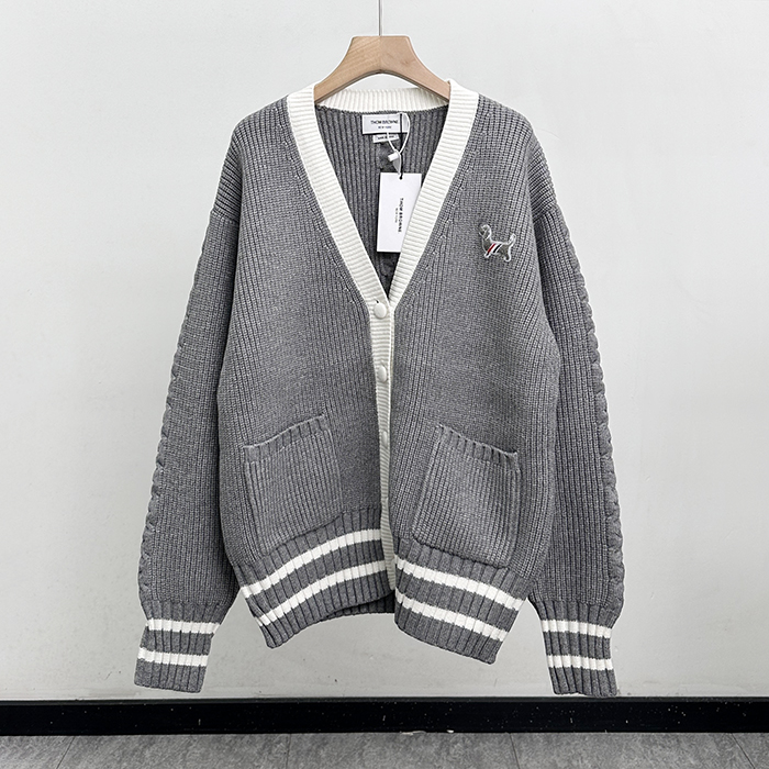 トムブラウン メンズ Vネック カーディガン -   - thc8261x