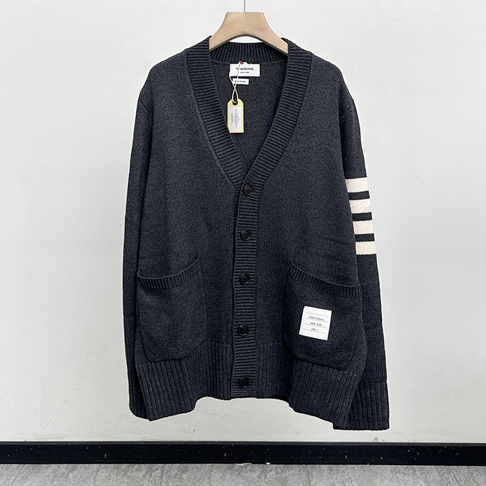 トムブラウン メンズ Vネック カーディガン -   - thc3074x