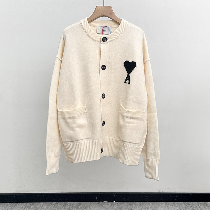 アーミーユニセックス ラウンドネックカーディガン - Ami - amc8507x