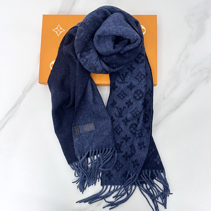 ルイヴィトン メンズ ネイビー マフラー -  Muffler - acc917x