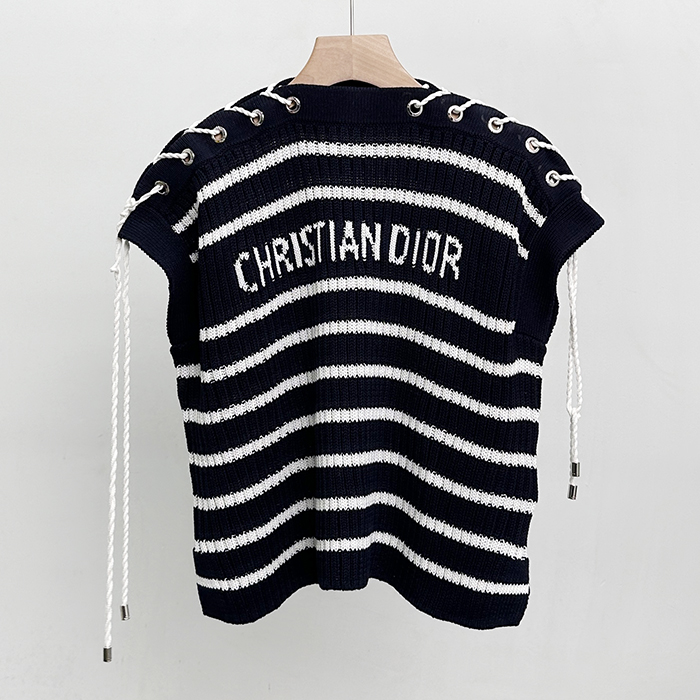 ディオール レディース ディオールリビエラ スリーブ セーター -   iviera Lace-up Cap Sleeve er - dic7273x