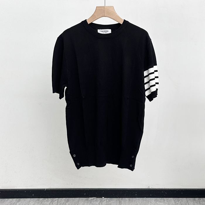 トムブラウン メンズ ラウンドネック半袖Tシャツ -  - thc7635x