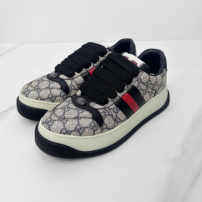 グッチ メンズ ネイビー スニーカー - - gus1396x