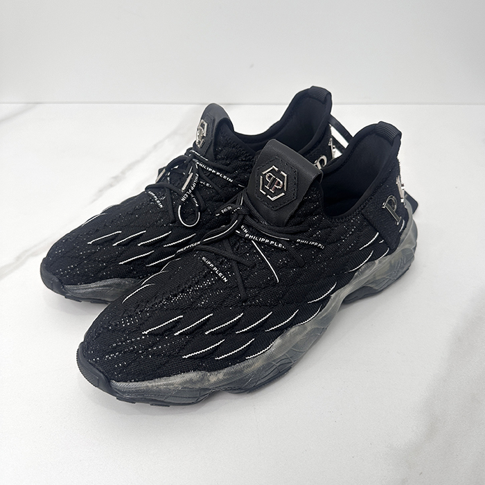 フィリッププレイン メンズ カジュアル ブラック スニーカー - Shoes - phi0158x