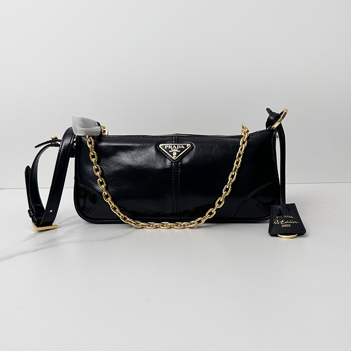 プラダ レディース リエディション 2002 ミディアム レザー ショルダーバッグ 1BC221 -  Re-Edition 2002   - prb12715x