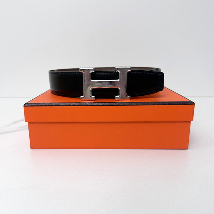 エルメス メンズ H Striee バックル リバーシブル ベルト -  H Striee Buckle  - bel404x