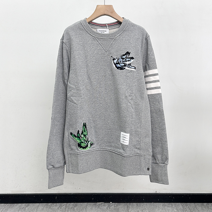 トムブラウン メンズ ラウンドネックスウェット -  - thc12290x