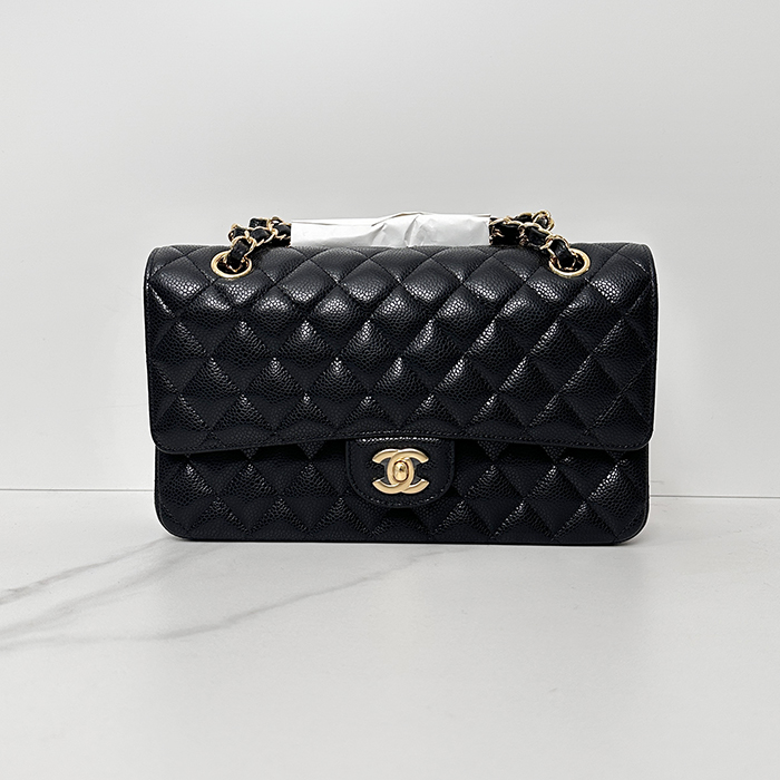 シャネルクラシック キャビア ミディアム ブラック ゴールド/シルバー - Caviar  Bag- ch2653z