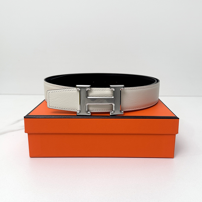 エルメス メンズ H Striee バックル リバーシブル ベルト -  H Striee Buckle  - bel402x