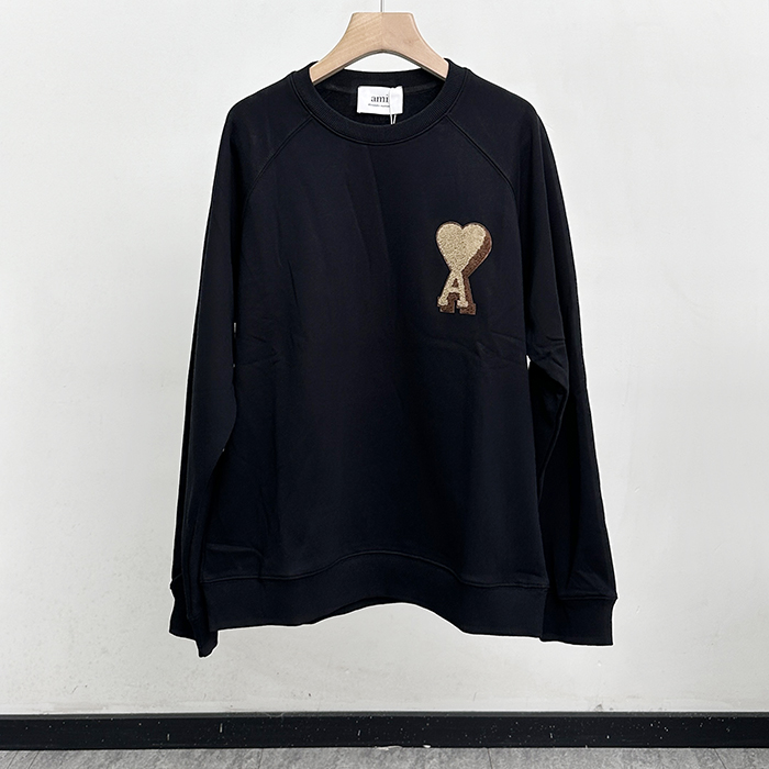 アーミーユニセックス クルーネック 長袖Tシャツ - AmiRound- amc8968x