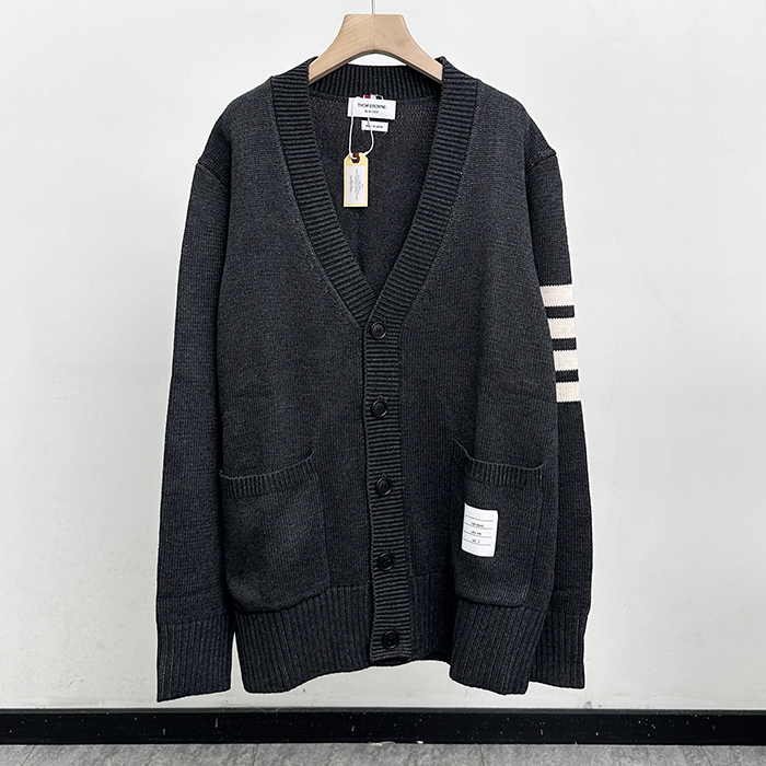 トムブラウン メンズ Vネック カーディガン -   - thc3074x