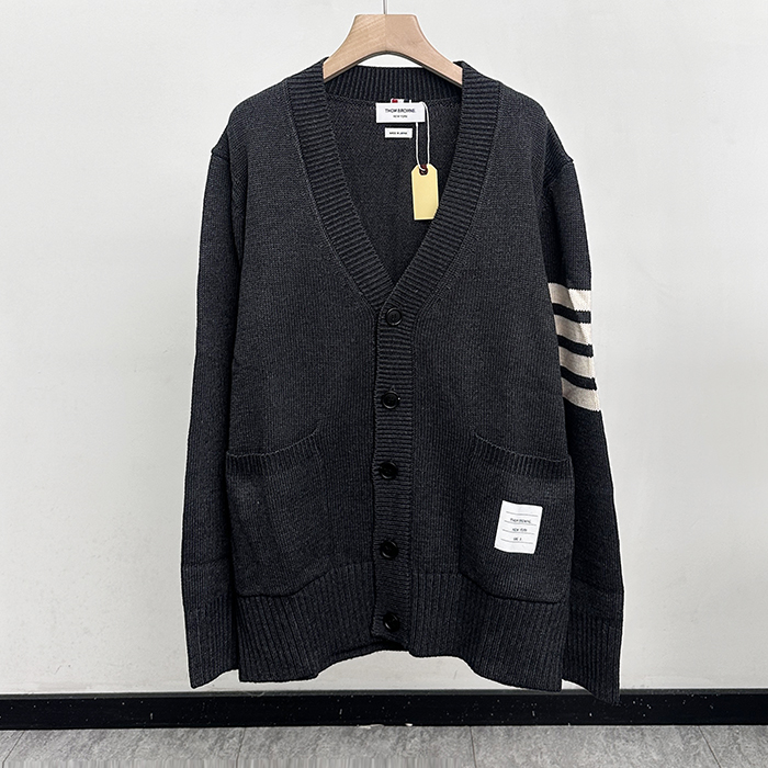 トムブラウン メンズ Vネック カーディガン -   - thc3074x