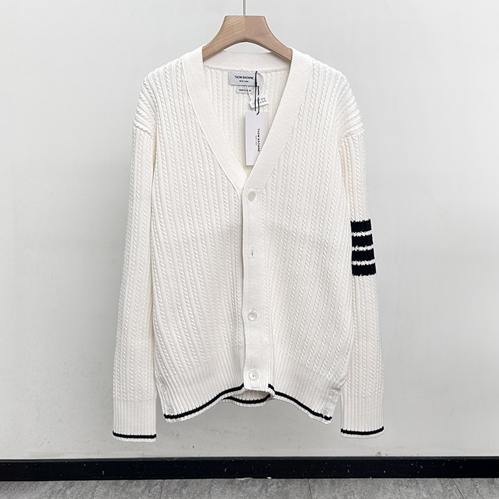 トムブラウン メンズ Vネック カーディガン -   - thc8263x